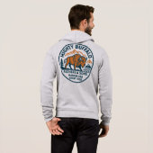 Mighty Buffalo rits trui Hoodie (Achterkant volledig)