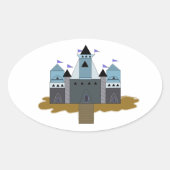 Mighty Castle Ovale Sticker (Voorkant)