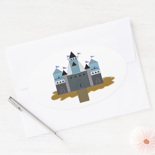 Mighty Castle Ovale Sticker (Envelop)