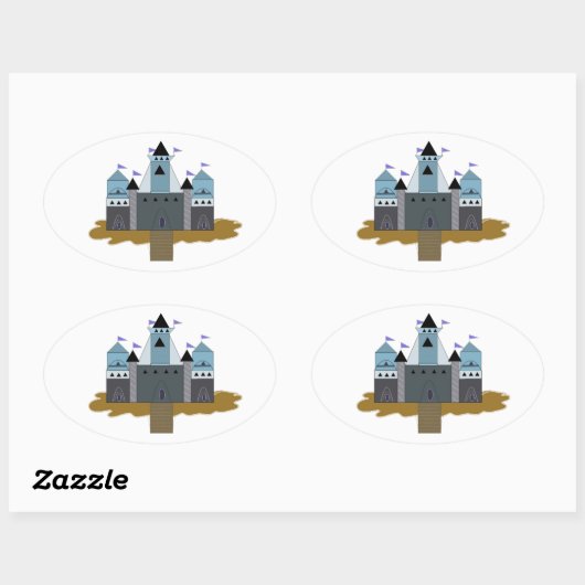 Mighty Castle Ovale Sticker (Vel)