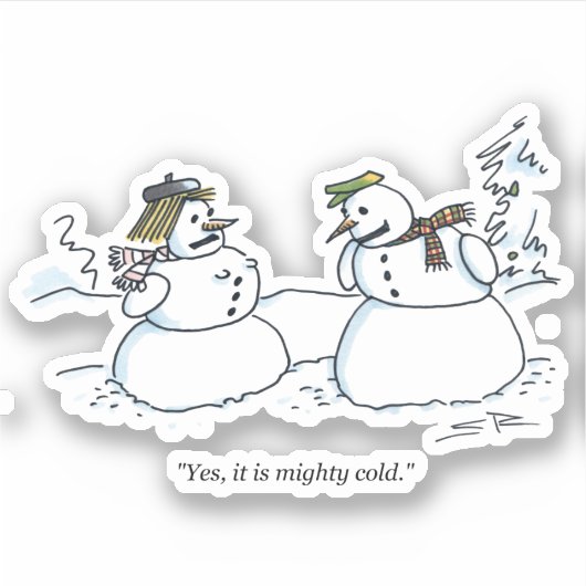 Mighty Cold sticker (Voorkant)