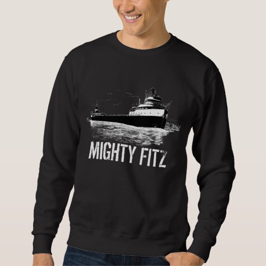"MIGHTY FITZ" ~ Edmund Fitzgerald Trui (Voorkant)