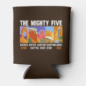 Mighty Five Utah National Parks List Blikjeskoeler (Voorkant)