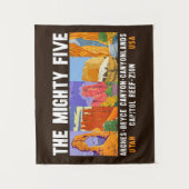 Mighty Five Utah National Parks List  Wandkleed (Voorkant)