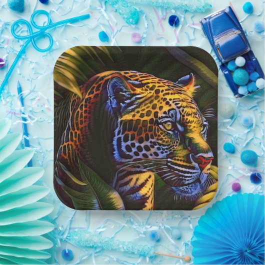 Mighty Jaguar A Oerwoud Predator Papieren Bordje (Feest)