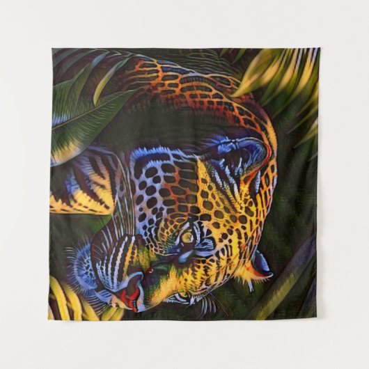 Mighty Jaguar A Oerwoud Predator Wandkleed (Voorkant (horizontaal))