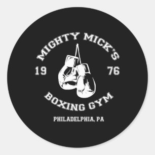 Mighty Mick's Boksen Gym 1976 Ronde Sticker