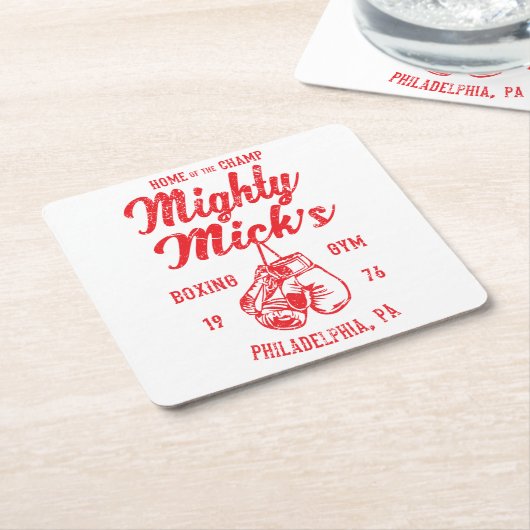 Mighty Mick's Boxing Gym Philly Onderzetter (Schuin)