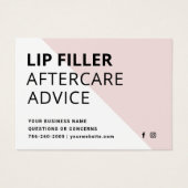 Mighty Modern Lip Filler Aftercare Kaart (Voorkant)