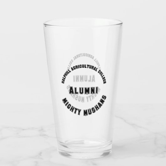 Mighty Mushans Alumni Glass Tumbler (Achterkant)