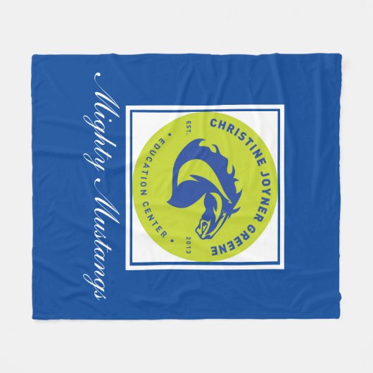 Mighty Mustangs Fleece Blanket (Voorkant (Horizontaal))