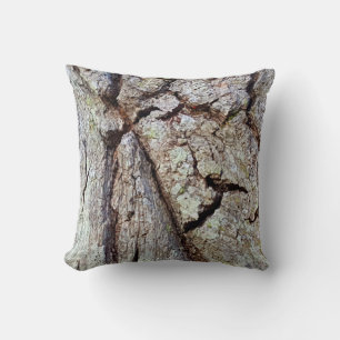 Mighty Oak Tree Bark Rustic Country Natuur Foto Kussen