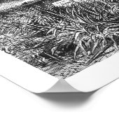 Mighty Oak Tree  zwart-wit Poster (Hoek)