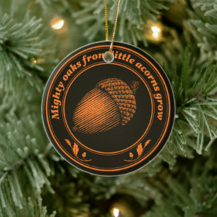 Mighty oaks van kleine zuren groeien keramisch ornament