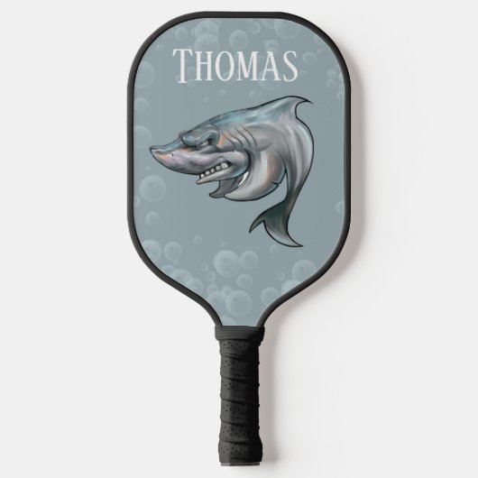 Mighty Sharks Slogan Monogram Pickleball Paddle (Voorkant)