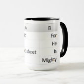 Mighty Spreadsheet King, Excel Black Mok (Voorkant rechts)