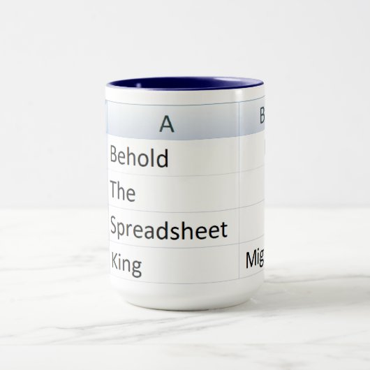 Mighty Spreadsheet King, Excel Blue Mok (Midden)