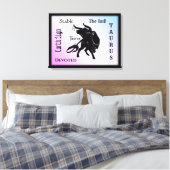 Mighty Taurus the Bull Zodiac Canvas Afdruk (Insitu (Slaapkamer))