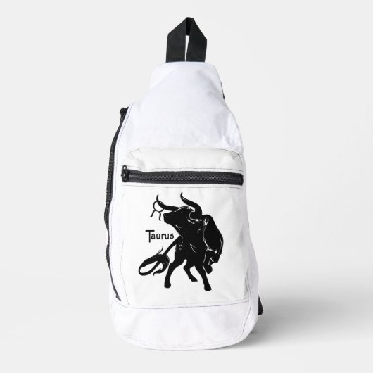 Mighty Taurus the Bull Zodiac Sling Bag (Voorkant)