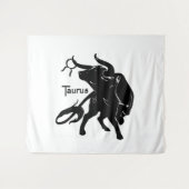 Mighty Taurus the Bull Zodiac Wandkleed (Voorkant (horizontaal))