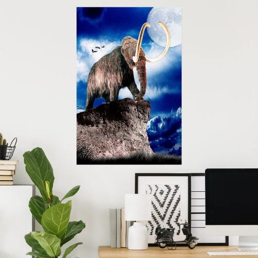 Mighty Wooly Mammoth Poster (Thuiskantoor)