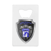 Mighty XVIII Airborne Corps Kredietkaart Flessenopener (Achterkant)