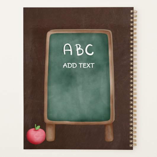 Migné Enseignant Gnome Sur Chalkboard Brown (Dos)