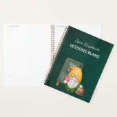 Migné Enseignant Gnome Sur Panneau Vert (Devant avec enveloppe)