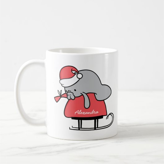Mignee Manatee Nom de Noël Mug (Gauche)