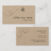 mignon abeille volant carte de visite de miel kraf (Devant / Derrière)