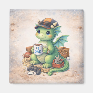 Mignon aimant dragon papa #1 – Fête des Pères ador