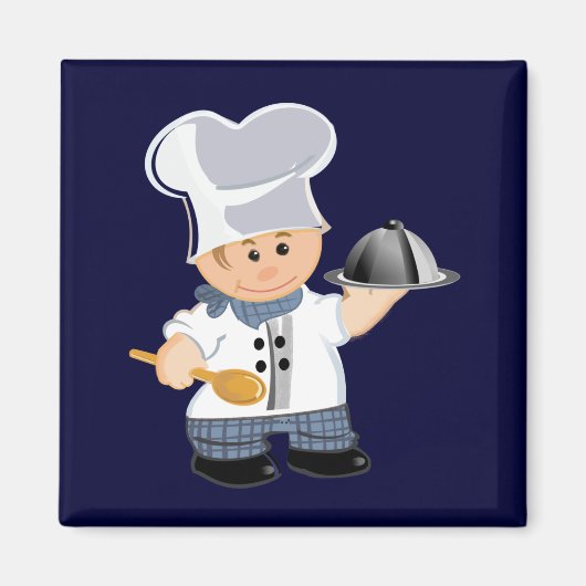 mignon aimant frigo avec chef (Devant)