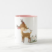 mignon amateur de cerfs Mug (Centre)