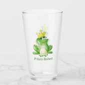 mignon amoureux de grenouille ajouter nom Verre (Devant)