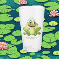 mignon amoureux de grenouille ajouter nom Verre