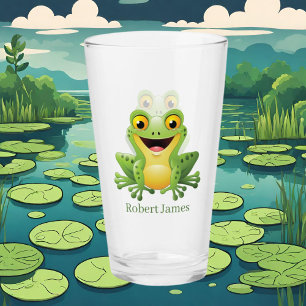 mignon amoureux de grenouille ajouter nom Verre