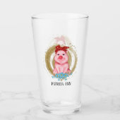 mignon amoureux de porc ajouter nom Verre (Devant)
