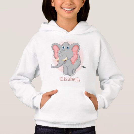 mignon amoureux d'éléphant ajouter nom Sweat - shi (Devant)