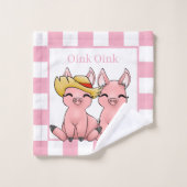 mignon amoureux du porc Pays (Gant de toilette)