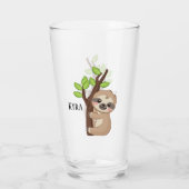 mignon amoureux paresseux ajouter nom Verre (Dos)