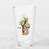 mignon amoureux paresseux ajouter nom Verre (Devant)