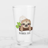 mignon amoureux paresseux ajouter nom Verre (Dos)