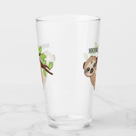 mignon amoureux paresseux ajouter nom Verre (Gauche)