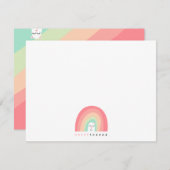 Mignon Animal Créature Arc-en-ciel Merci Heureux (Devant / Derrière)