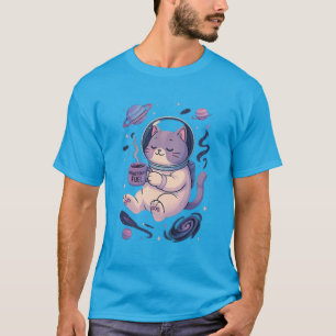 Mignon Art de Chat Cosmique Mug et T-Shirt Meows
