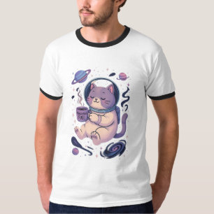 Mignon Art du Chat Cosmique Mug et T-Shirt Meows