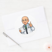 Mignon autocollant chibi de médecin profession méd (Enveloppe)