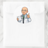 Mignon autocollant chibi de médecin profession méd (Sac)