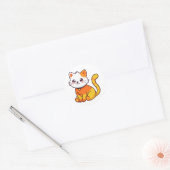 Mignon autocollant de chat Candy Corn pour Hallowe (Enveloppe)