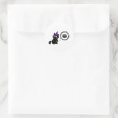 Mignon autocollant de chat noir sorcière matcha (Sac)